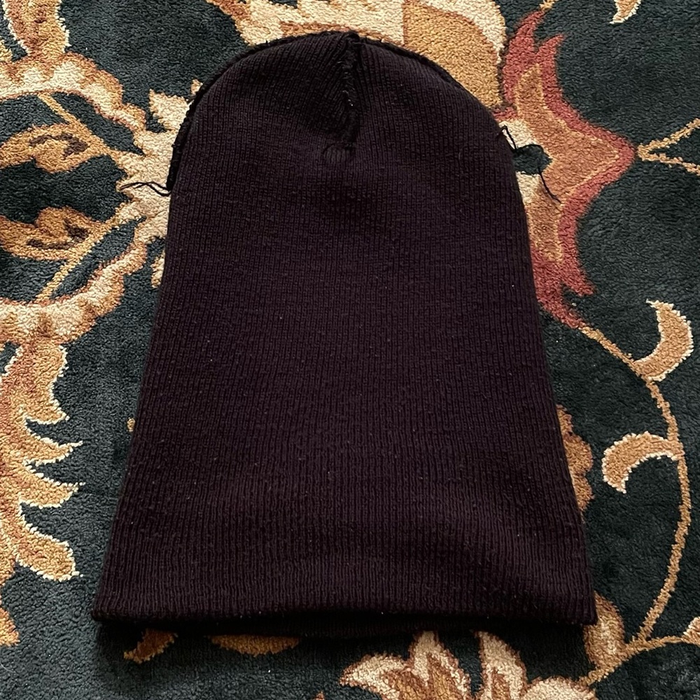 ❄ CARHARTT SQUARE LOGO A18 BLACK CUFFED BEANIE HAT TOQUE - SIZE OSFA ❄ - Picture 6 of 9